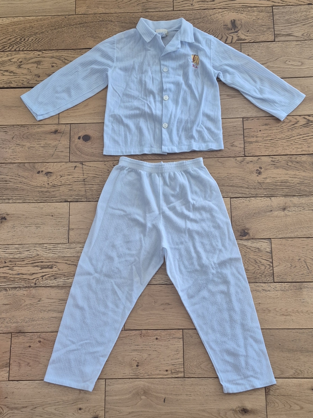 Vintage Winnie The Pooh Pj Set Light Blue 6t